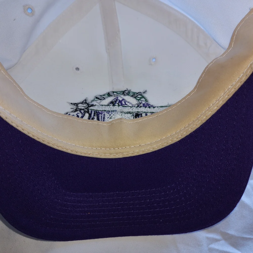 Vtg Colorado Rockies All-Star Game White and Purple Cap One Size Fits All Used